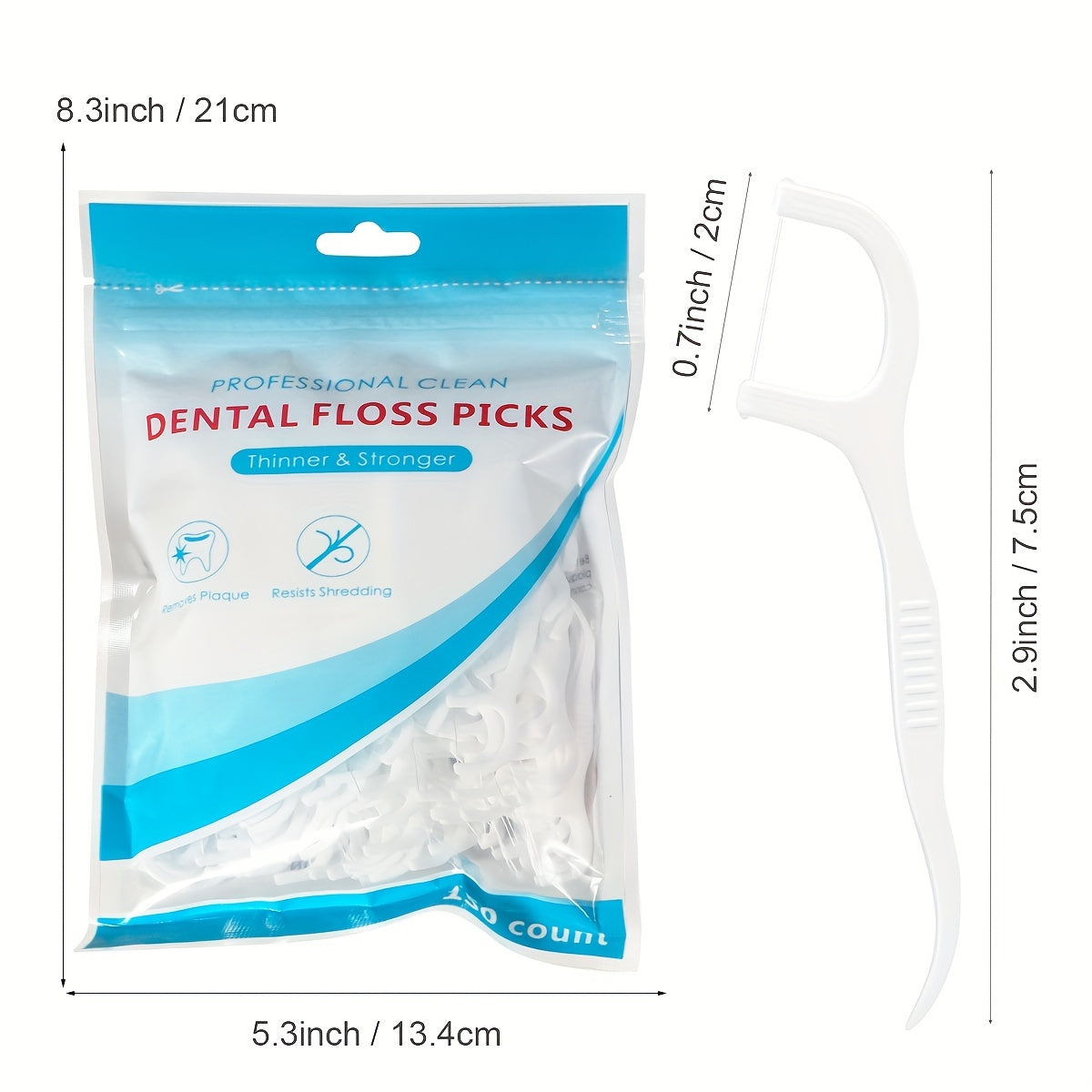 Dental Adult Floss Stick Set, Plastic, Easy Use and Travel Friendly