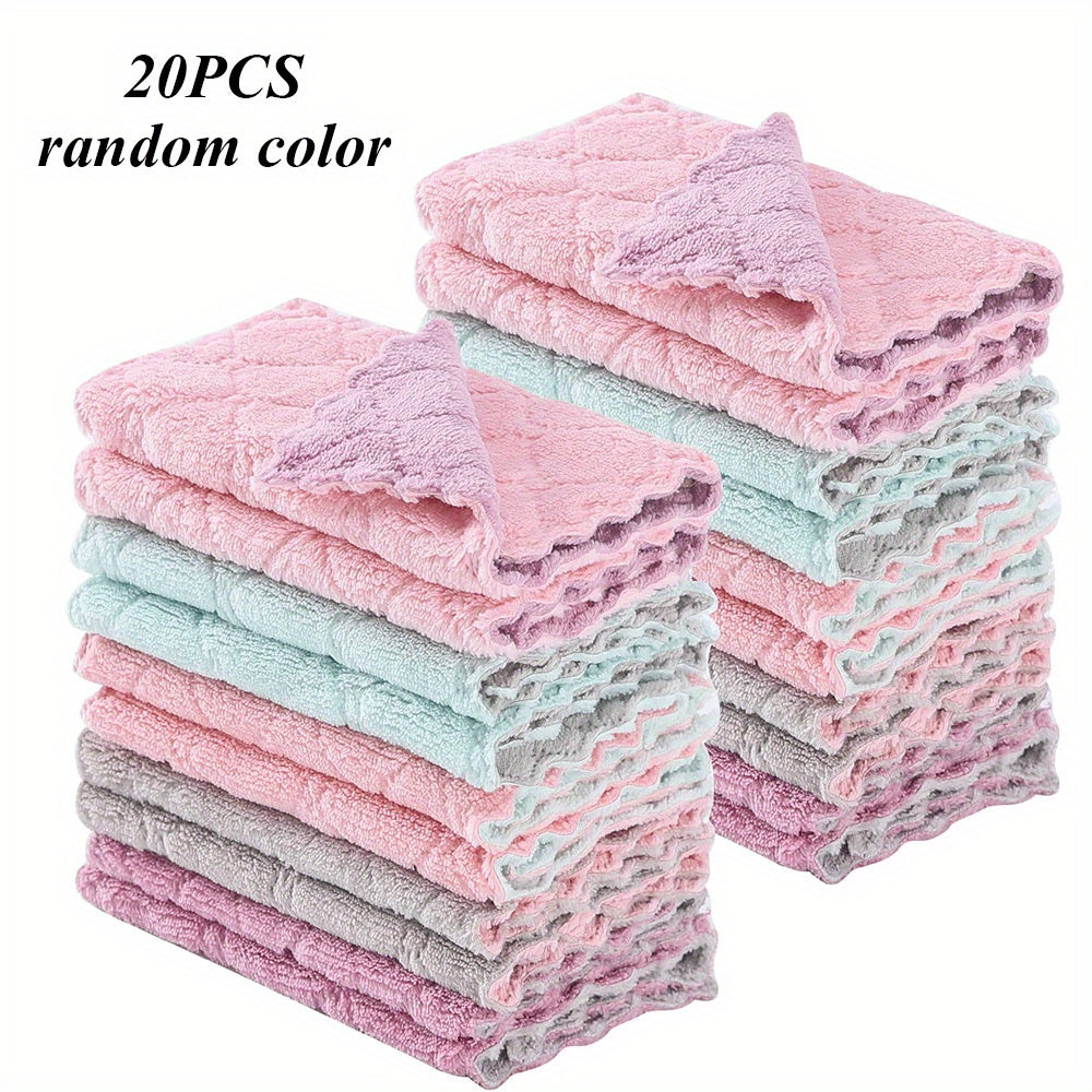 10-Piece Kitchen Towel and Dishcloth Set in Assorted Colors for Cooking and Baking