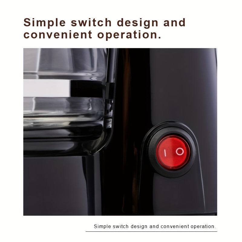 Automatic Drip Coffee Maker with Programmable Timer and Anti-Drip Design for Home and Office