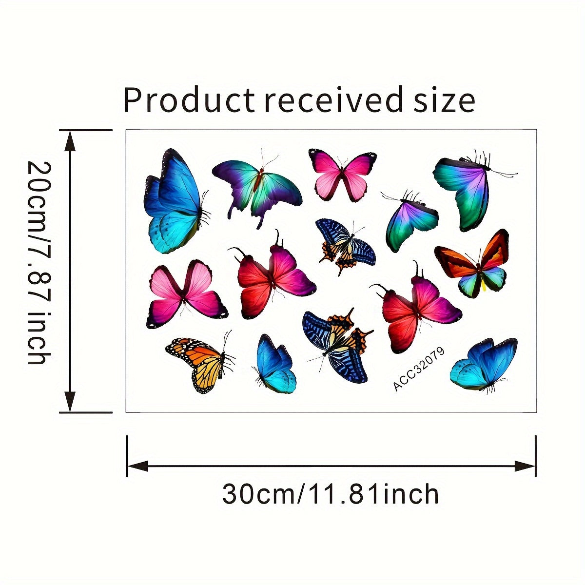 Butterfly Glass Stickers Decor PVC Peel and Stick Wall Decals for Windows and Nursery