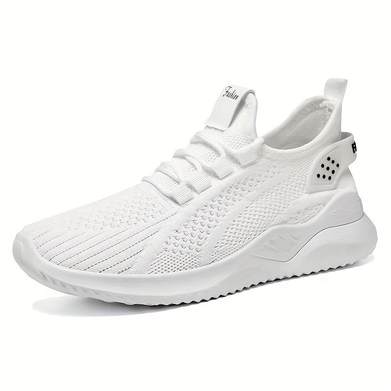 Women's Breathable Mesh Casual Sneakers - Lightweight Low-Top Athletic Shoes in White, Black, Pink