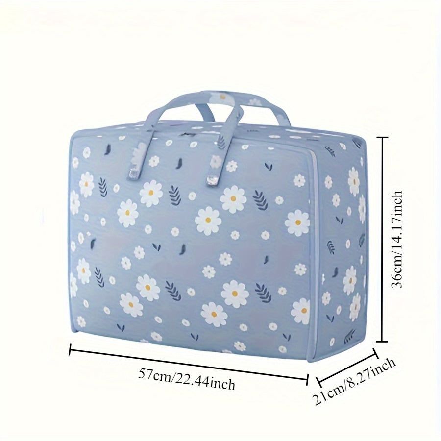 Sayqallashmagan gul dizayni bilan sayohat va uy tashkiloti uchun Daisy kiyimlarini saqlash sumkasi
