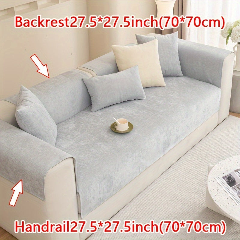 Chenille Sofa Cover for Armchairs and 4-Seater Sofas Pet-Friendly Non-Slip Machine Washable