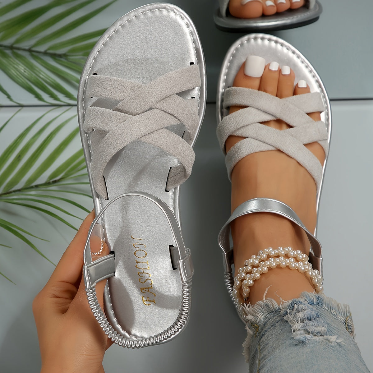 Женские бархатные шлепанцы с открытым носком, повседневные плоские летние пляжные туфли