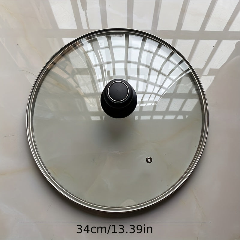 Tapa de utensilios de vidrio versátil para cocinar, compatible con todas las ollas, vidrio templado, fondo plano