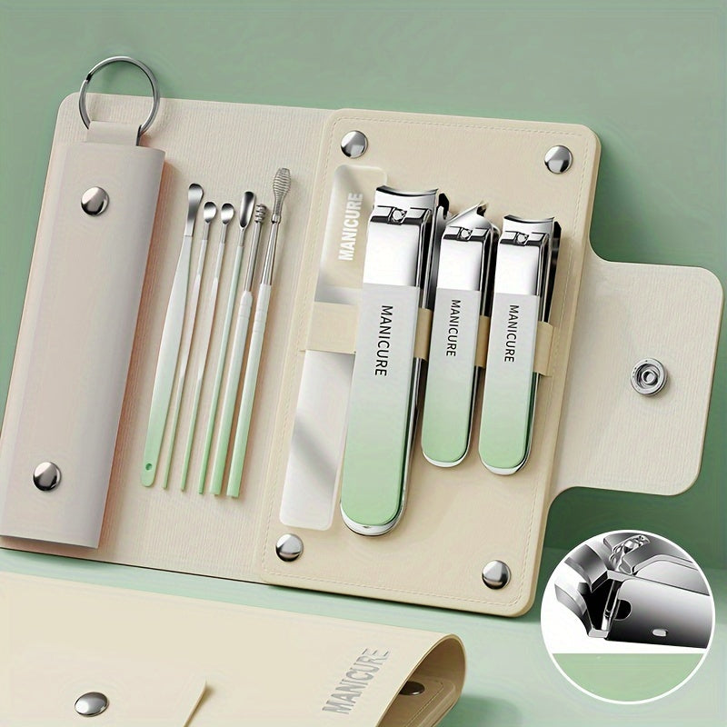 10-Piece Manicure Set with Nail Clippers and Personal Care Tools for Travel and Home Use