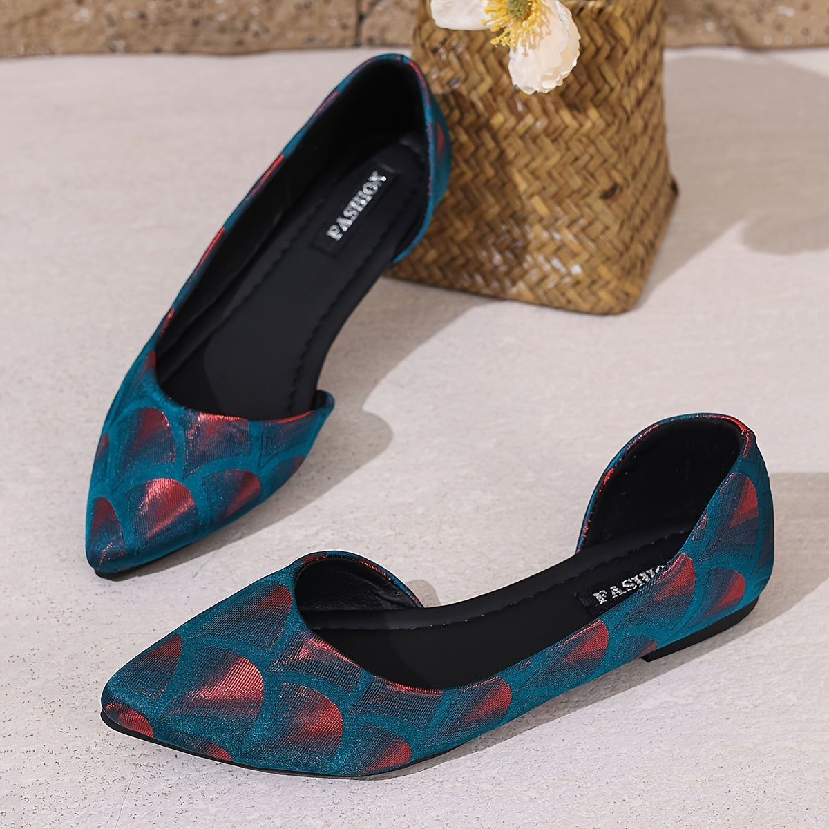 Women's Colorful Flat Shoes Summer Side-Cut Fashion Comfortable