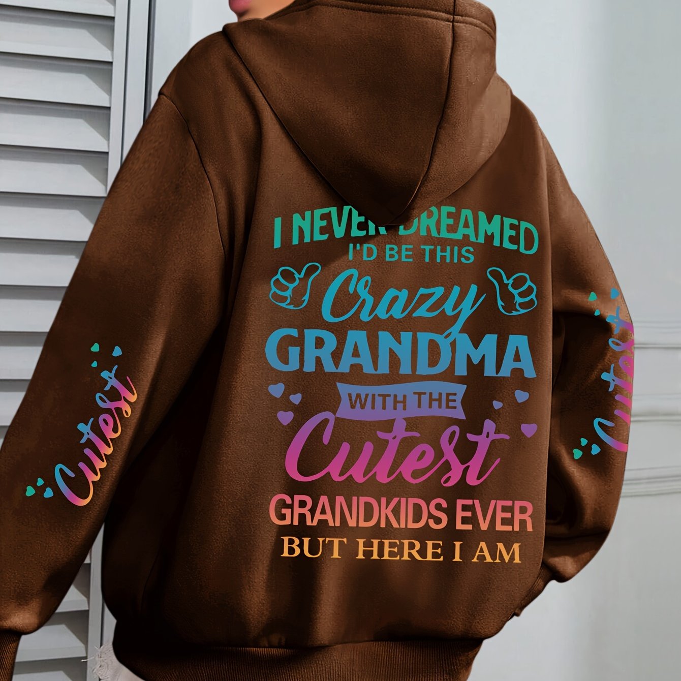 Толстовка для полных бабушек с флисовой подкладкой, зеленая, повседневная одежда с карманом спереди