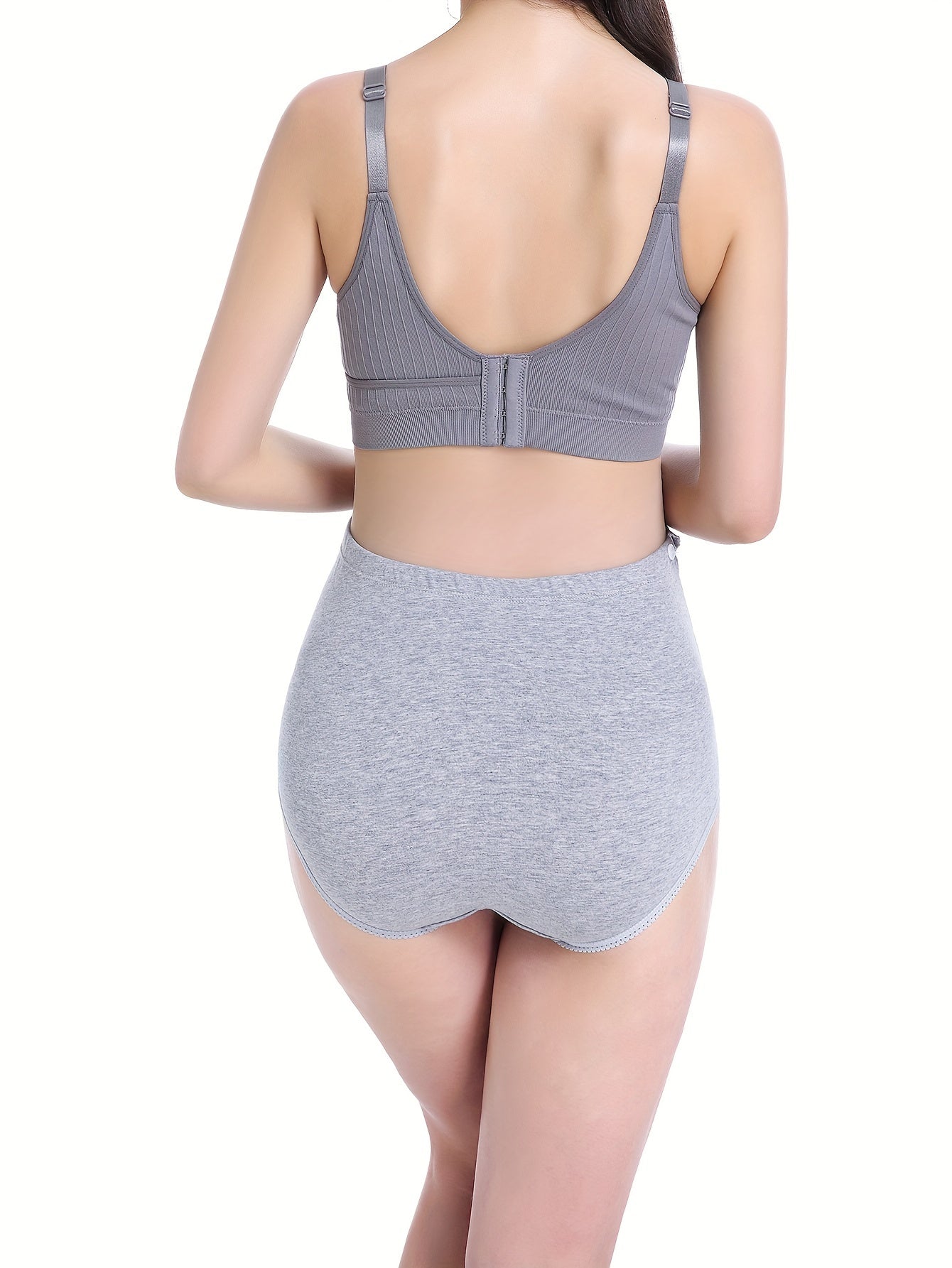 Women's Cotton Maternity Panties High Waist Cartoon Design Medium Stretch Comfortable