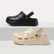 Women's EVA Clogs with Thick Sole, Breathable Ventilation, Black