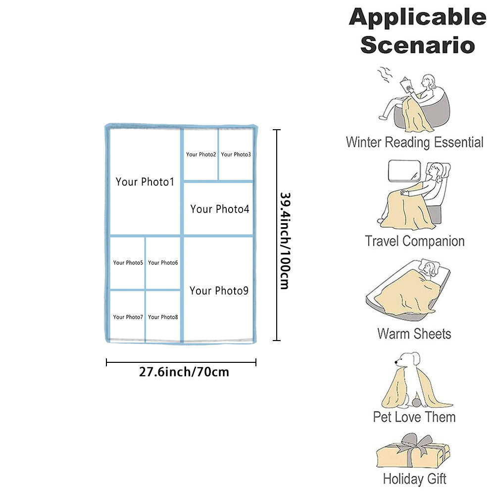 Personalized Couple Flannel Throw Blanket Soft Warm Gift for Couch Bed Camping