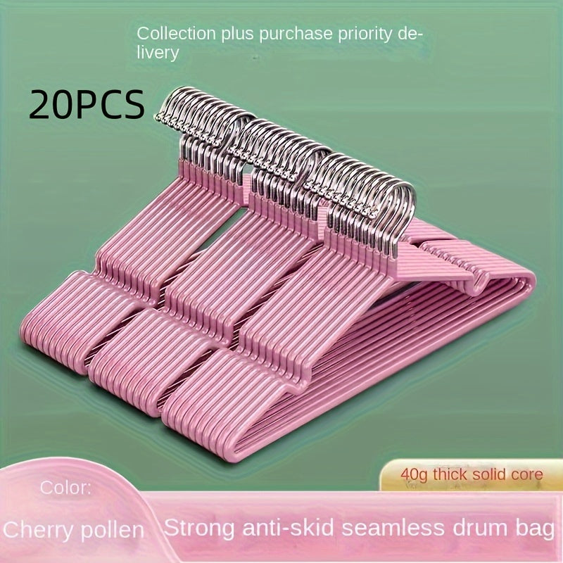 10 o 20 piezas de perchas antideslizantes para ropa, resistentes, sin marcas, para abrigos, ideales para dormitorio, baño y armario