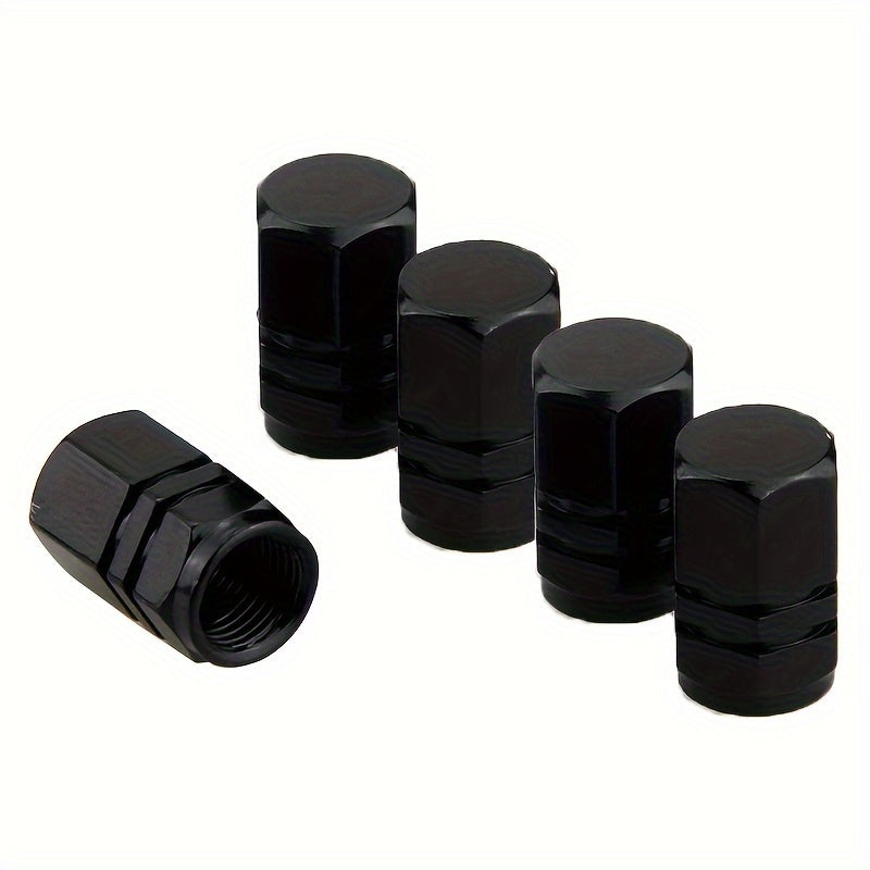 4 dona alyuminiy g'ildirak ventili bo'lagi qopqog'i Universal olti burchakli gaskets avtomobil, SUV, velosiped, mototsikl uchun