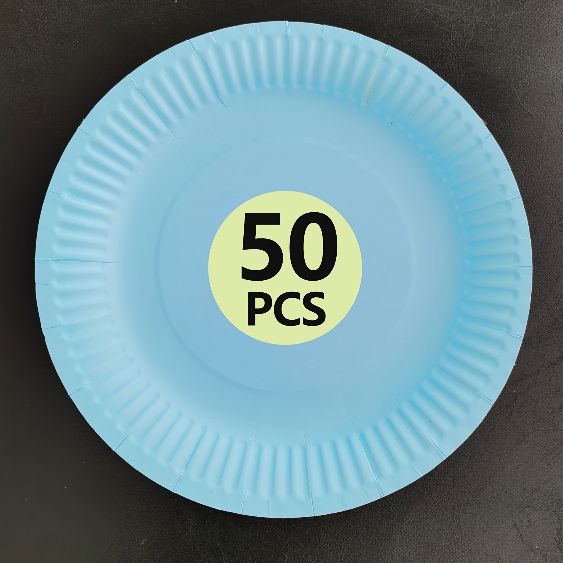 Disposable Paper Plates Set of 50, 15-22cm, Compostable, Leak-Proof for Snacks and Holidays