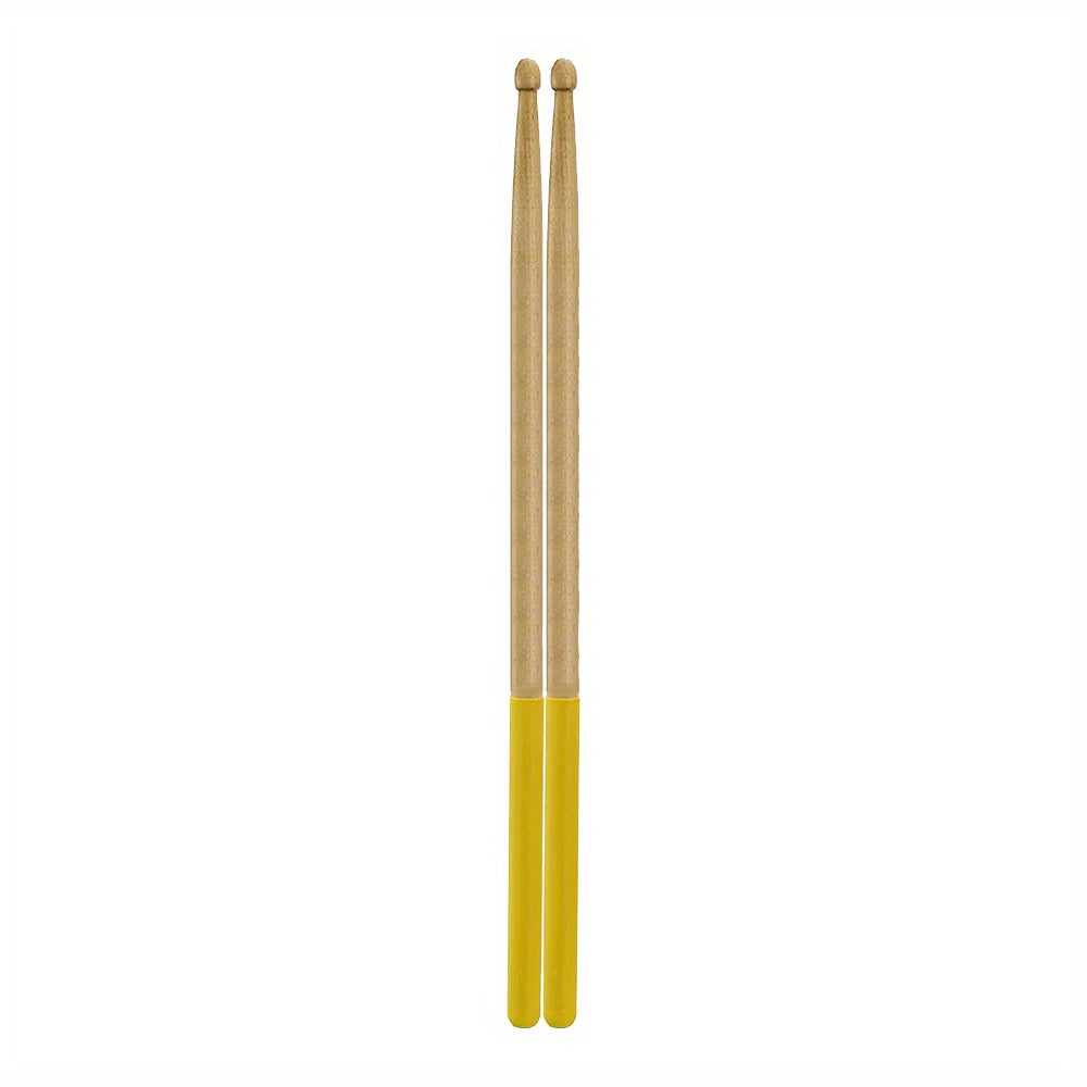 Maple Drumsticks with Non-Slip Rubber Handle for Beginners in 5 Colors