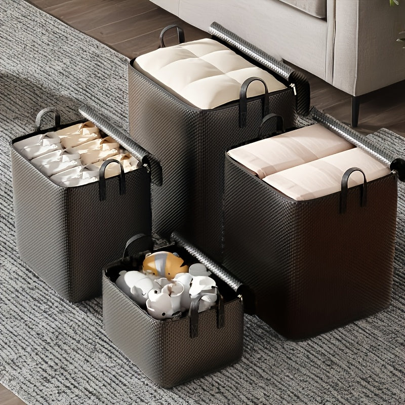 Большая вместительная сумка для хранения из ткани в стиле бохо, водонепроницаемая, для одежды, одеял, пледов, органайзер под кроватью