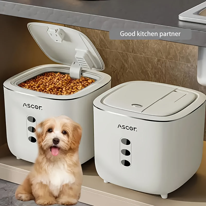 Insect-Proof Pet Food Container Square PP Non-Slip Base for Dry Food and Grains