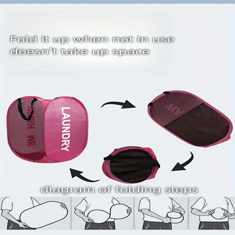 Tarmoqli tomonlari bilan buklanuvchi kir yuvish savati, hammom, yotoqxona, yotoqxonalar uchun portativ kiyimlar qutisi