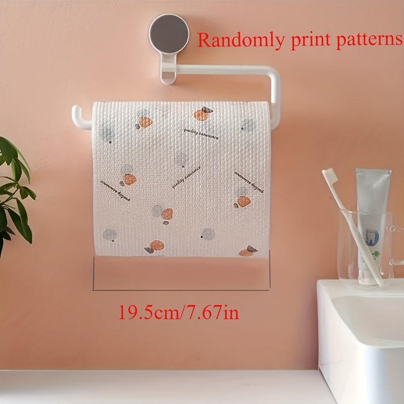 Modern Cartoon Microfiber Cleaning Cloth Roll 50/100 Sheets Reusable Washable Non-Stick Oil Absorbent Kitchen Towel