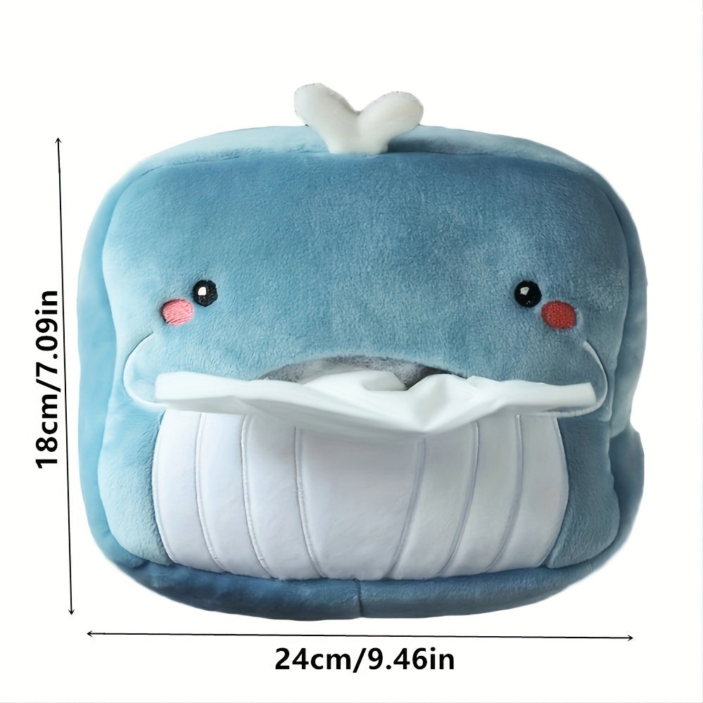 Cute Cartoon Plush Tissue Box Holder for Car Interior Decor