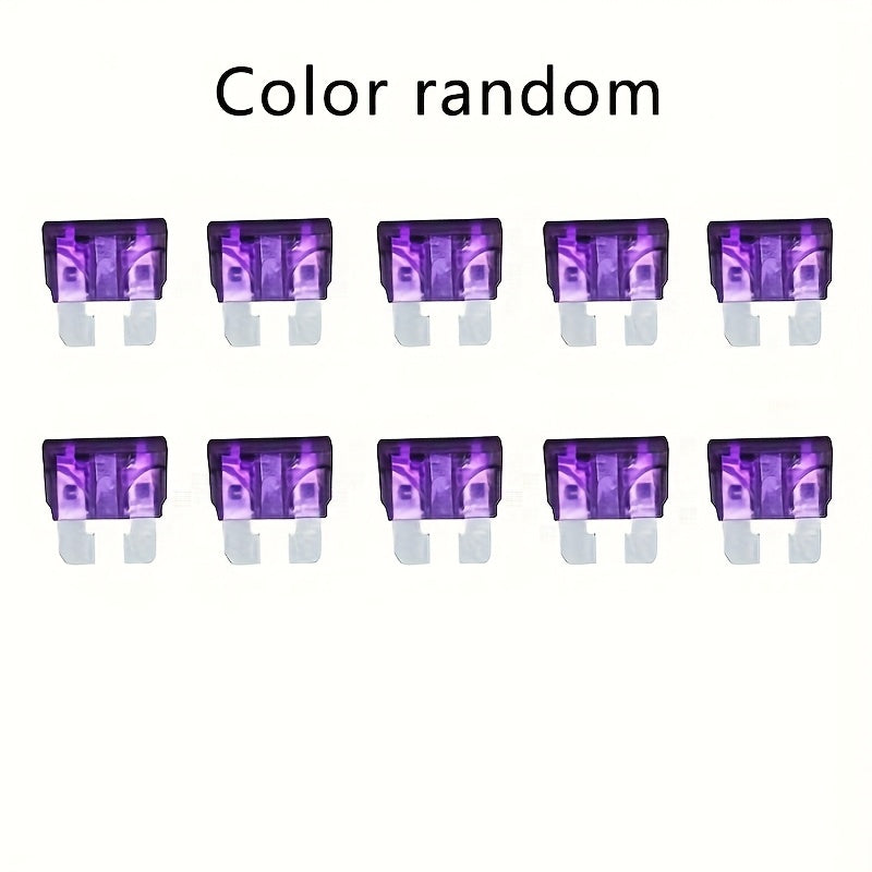 10pcs Auto Mini Car Fuses 5A-40A with Built-in Lamp Repair Tool Kit