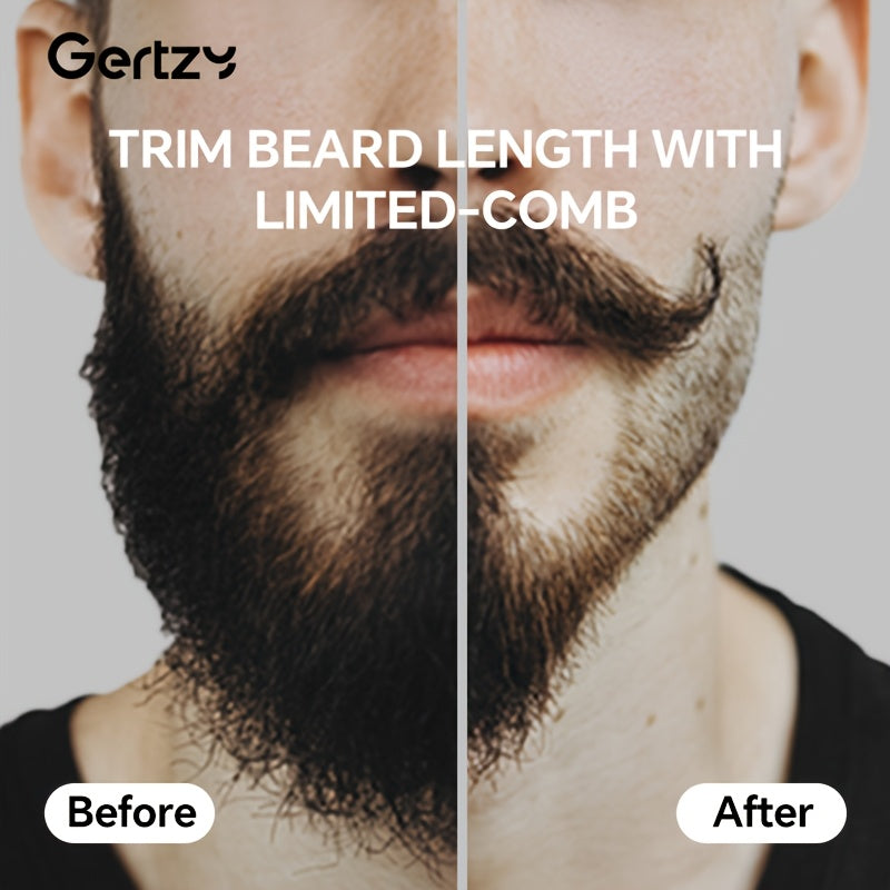 Afeitadora eléctrica para recorte de cabello y barba con peine limitador, pantalla digital de 10 velocidades, recargable por USB, regalo para el Día del Padre