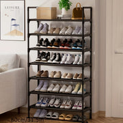 Универсальная черная металлическая обувница для прихожей, спальни или уличного хранения; не водонепроницаемая для использования в саду, на газоне или на патио.