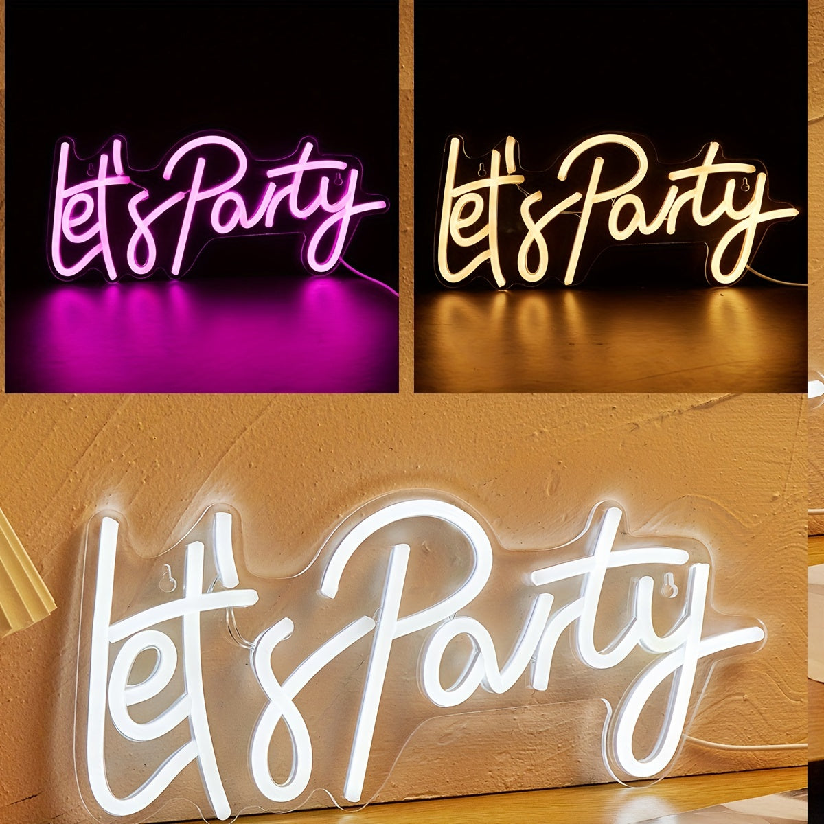 White LED Neon Light Sign for Parties and Decorations USB Powered Wall Lamp for Festivals and Weddings