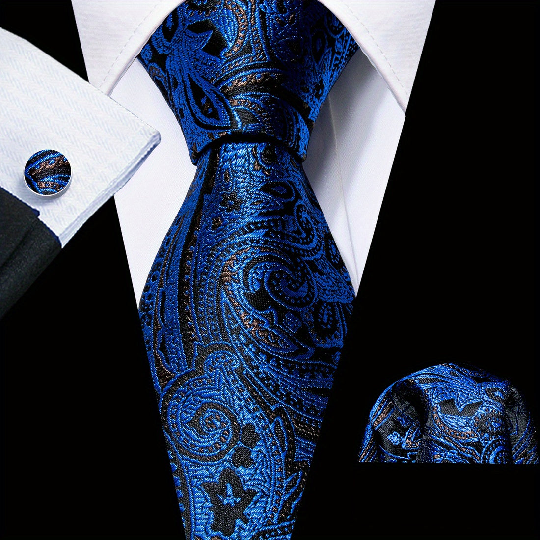 Men's Paisley Woven Necktie for Weddings and Formal Events