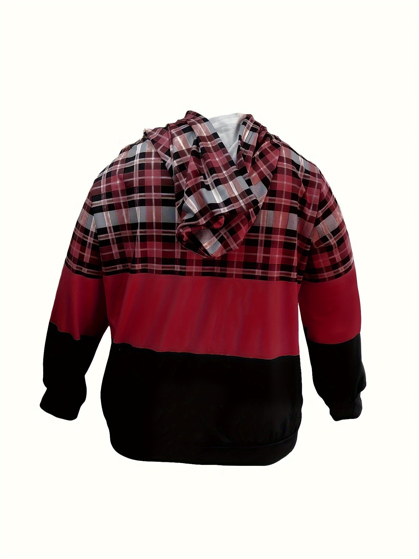 Plus Size Women's Cotton Sweatshirt With Long Sleeves Blue