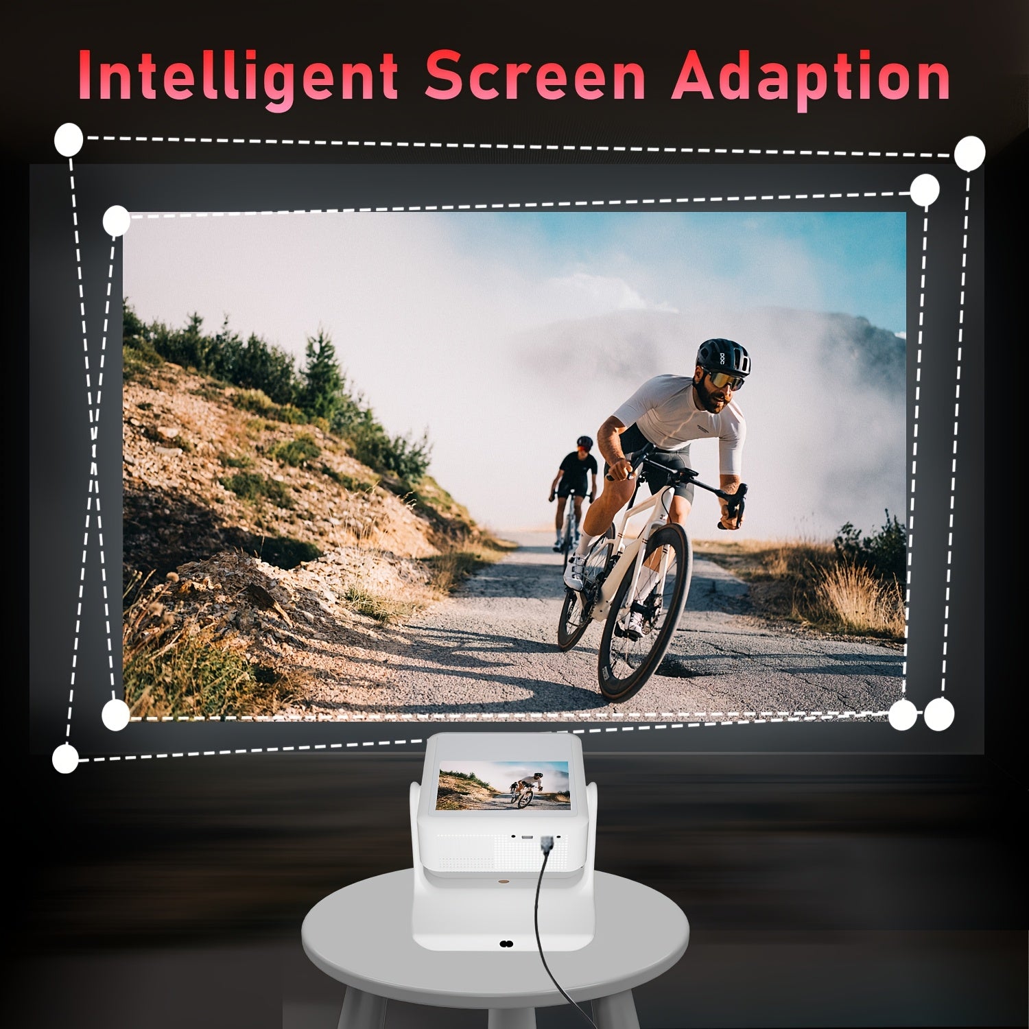 Proyector inteligente Android 12 Pantalla táctil 1080P compatible 4K para cine en casa