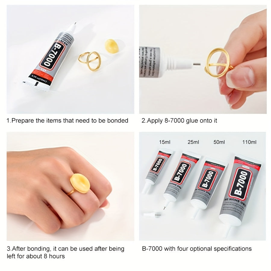 Multi-Purpose Transparent Adhesive Glue for Jewelry and Car Interior