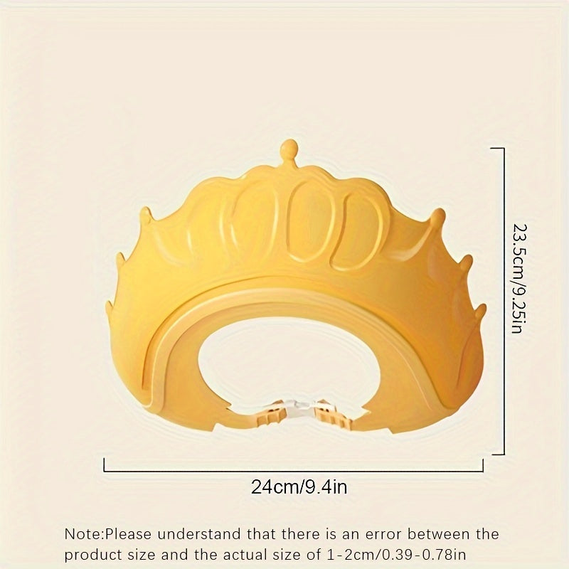 Baby Shower Cap Waterproof Shampoo Hat for Babies Protects Ears and Eyes Cute Crown Style Multiple Colors