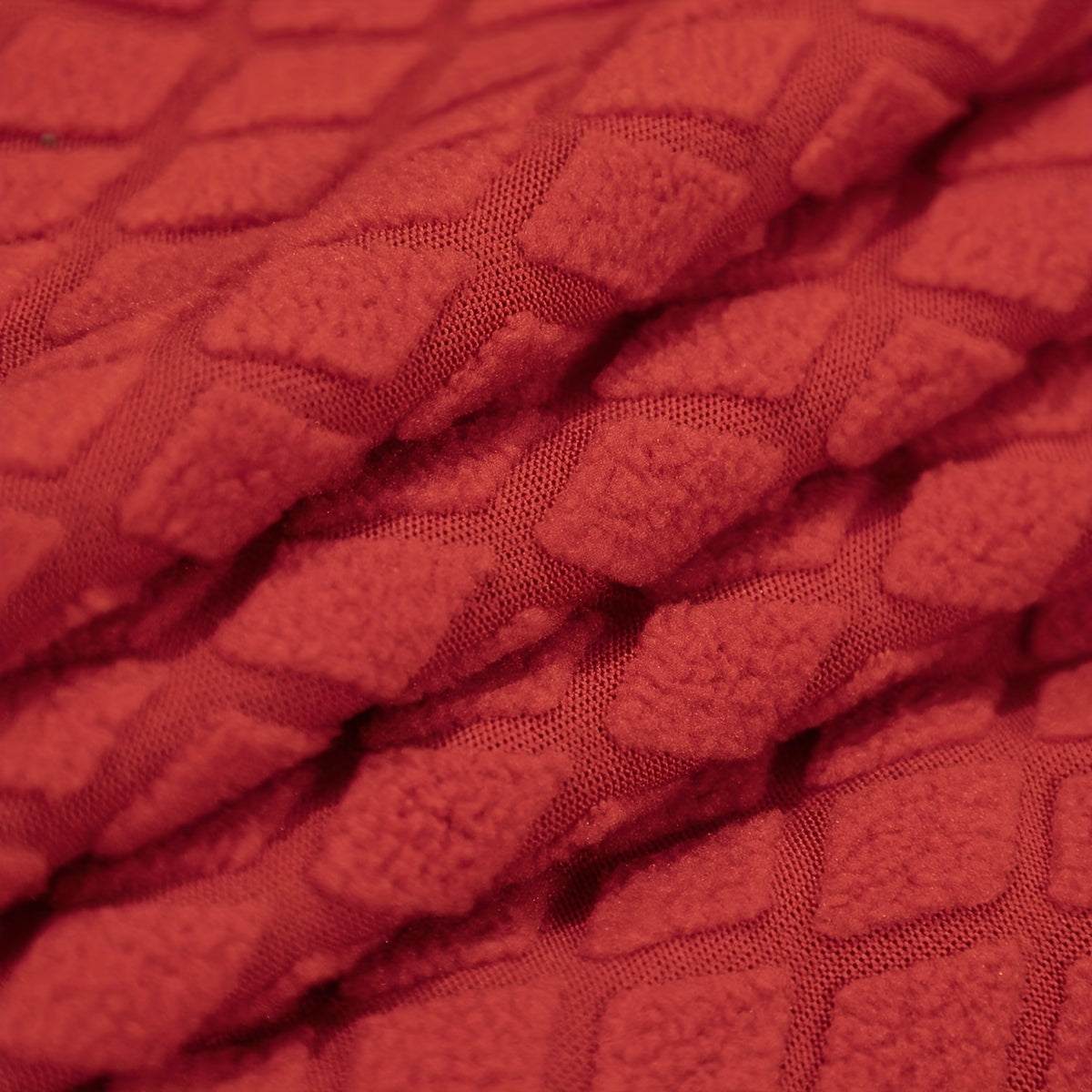 Stretchable Jacquard Diamond Pattern Stool Cover Elastic Fit Machine Washable for Round High-Legged Stools