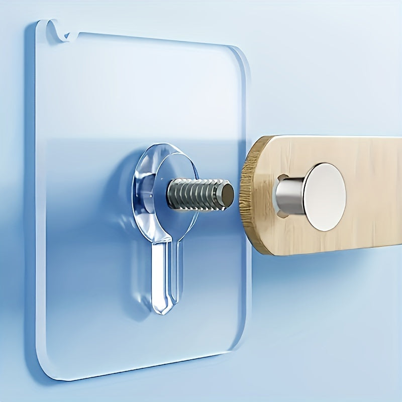 Self-Adhesive Plastic Hooks for Photos Posters No-Trace Wall Mounts Set of 10 20 30