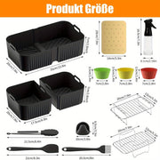 Air Fryer Accessories Set Includes Silicone Molds for 10.4L and 5.2L Air Fryers