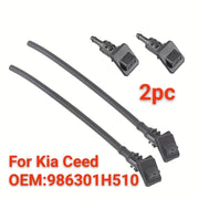 2-Pack Windshield Washer Nozzles ABS Plastic Black for Kia Ceed 2006-2012