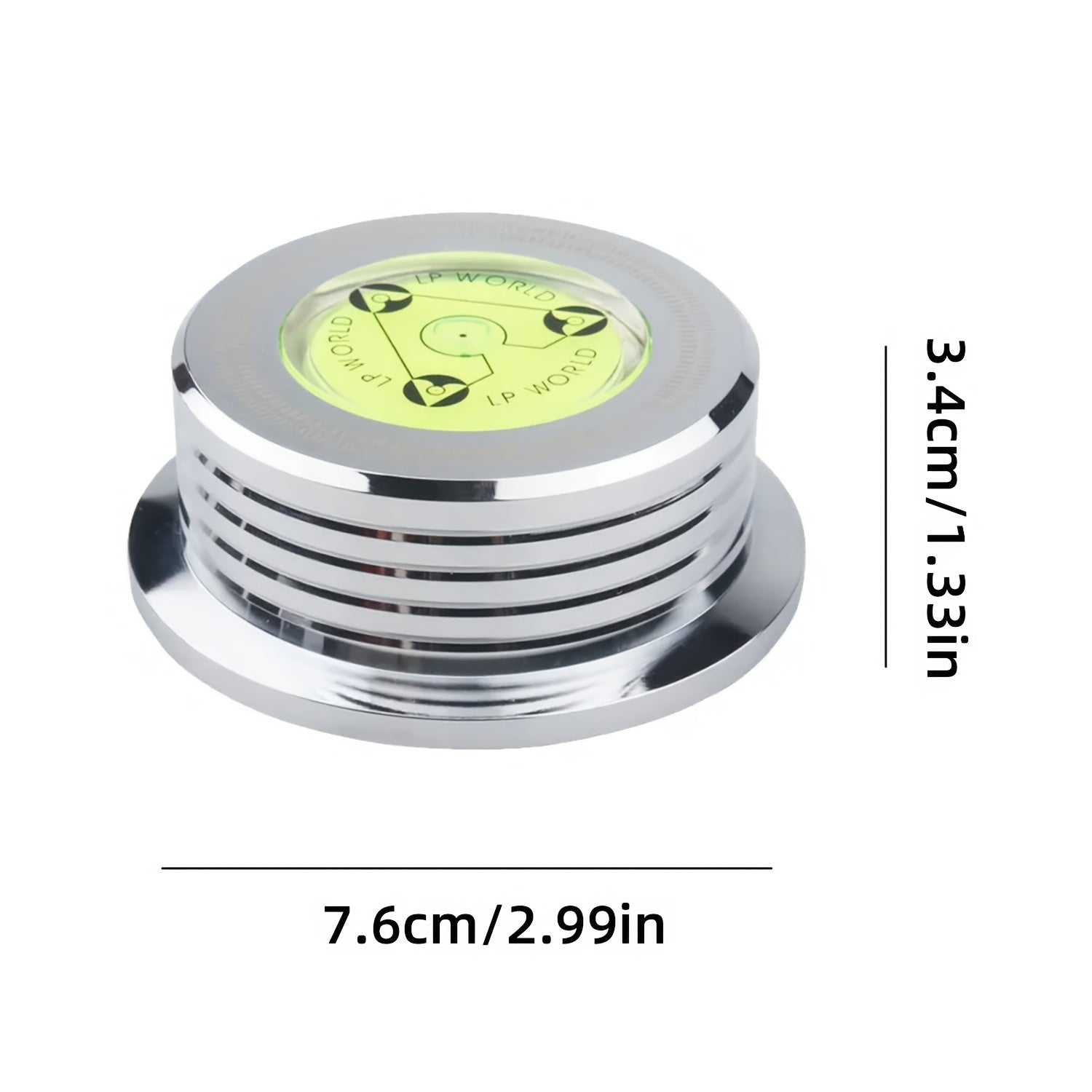 High-Precision Vinyl Record Stabilizer Aluminum Alloy Bubble Level for DJs No Battery