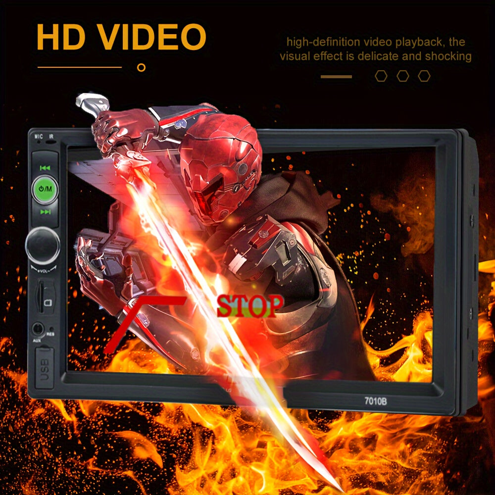 17.78 cm HD Double Din Car Stereo Radio MP5 Player Touch Screen Bluetooth USB TF FM AUX Remote