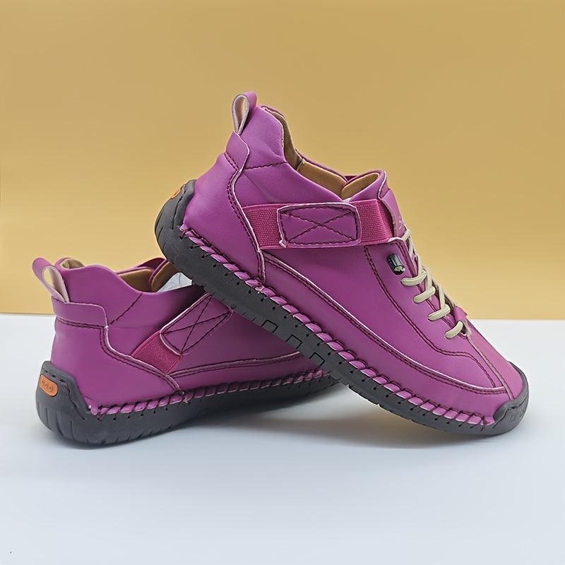 Women's Ankle Slip-On Boots Microfiber Casual Flat Heel All-Season