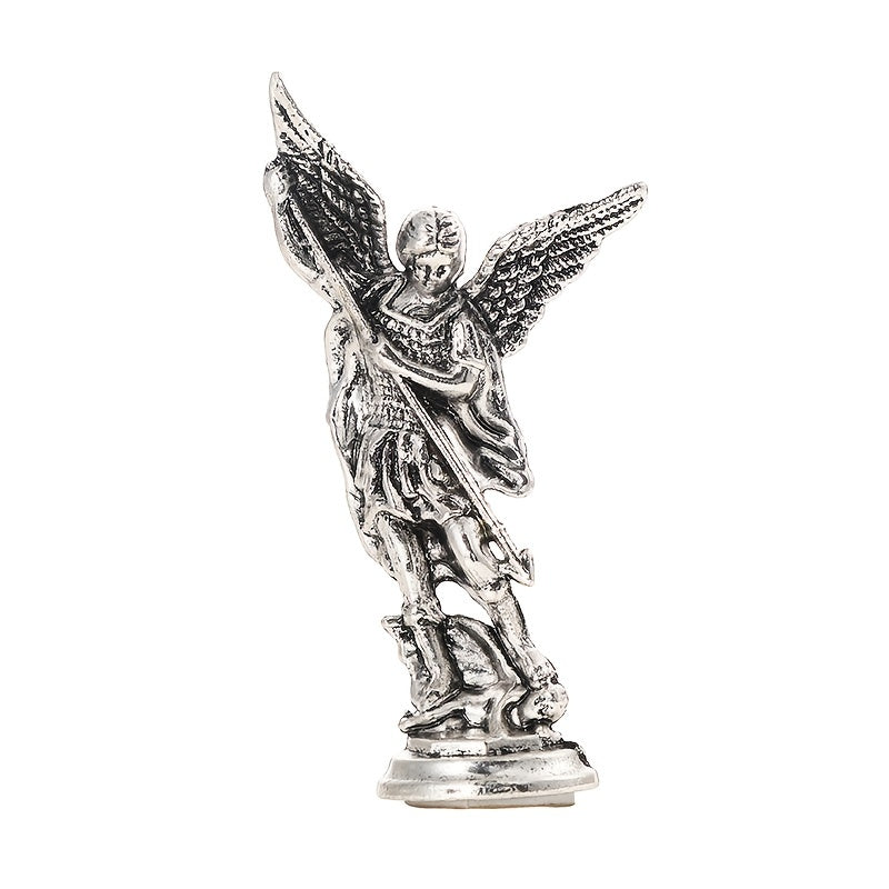 Zinc Alloy Saint Michael Archangel Figurine for Home Decor Tabletop Display
