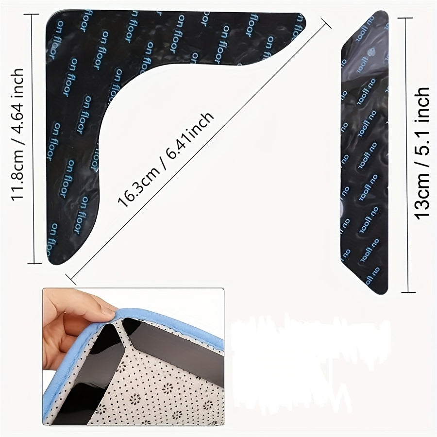 12-Pack Non-Slip Washable Carpet Grippers for Rugs and Mats