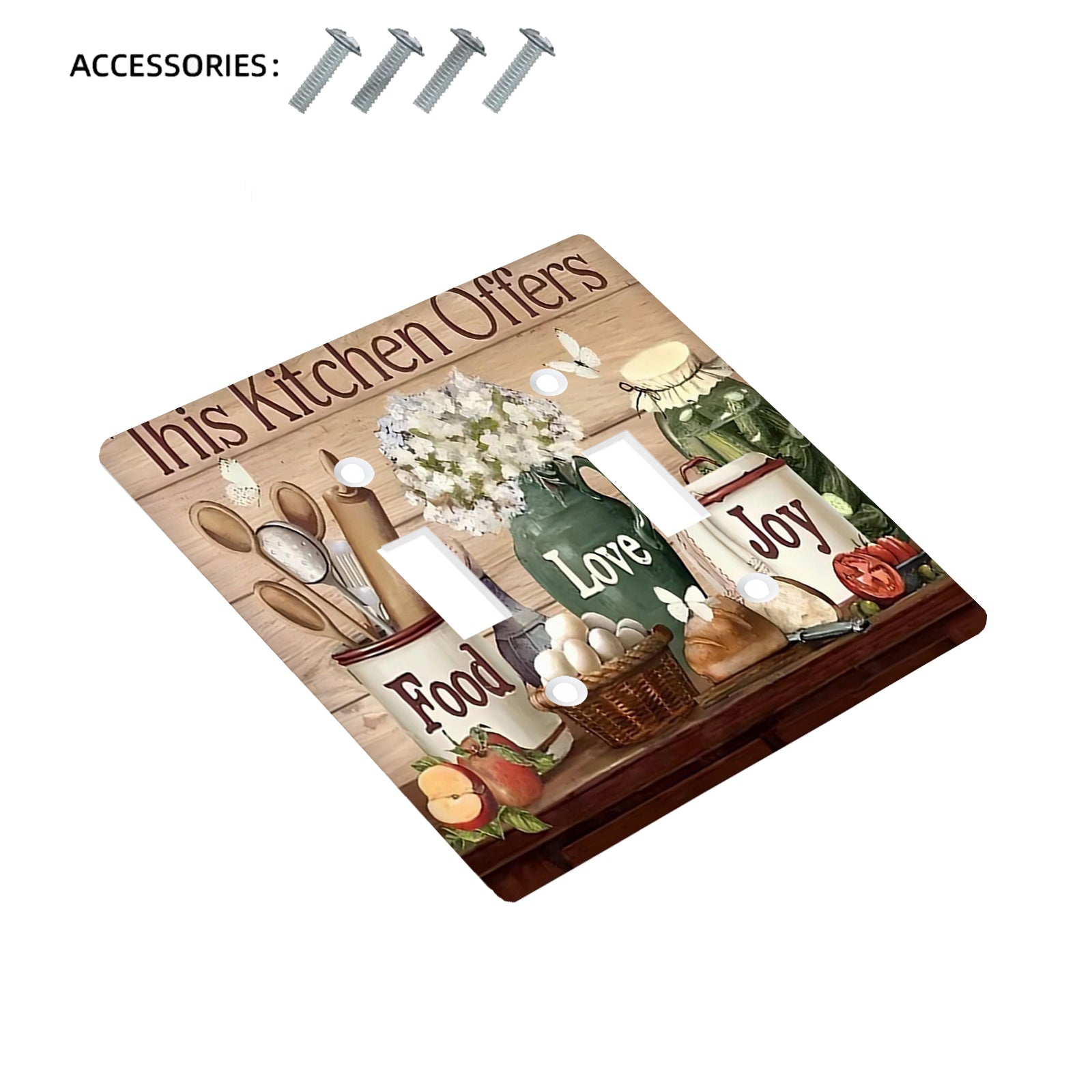 Cubierta decorativa para interruptor de luz, placa de pared para cocina o aula