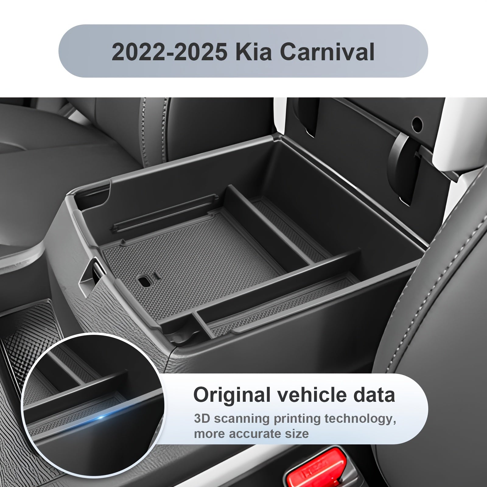 Органайзер для консоли автомобиля, ящик для хранения для Carnival 2021-2025, пластиковая подставка