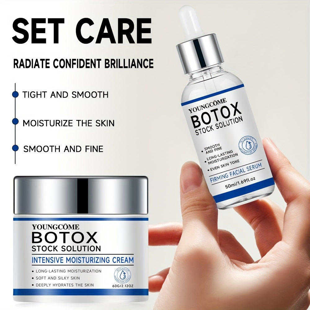 Set de crema facial reafirmante y hidratante para mujer y hombre con ácido hialurónico y vitamina C