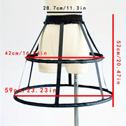 enagua de crinolina de doble aro para mujer de poliéster para vestidos de boda y noche