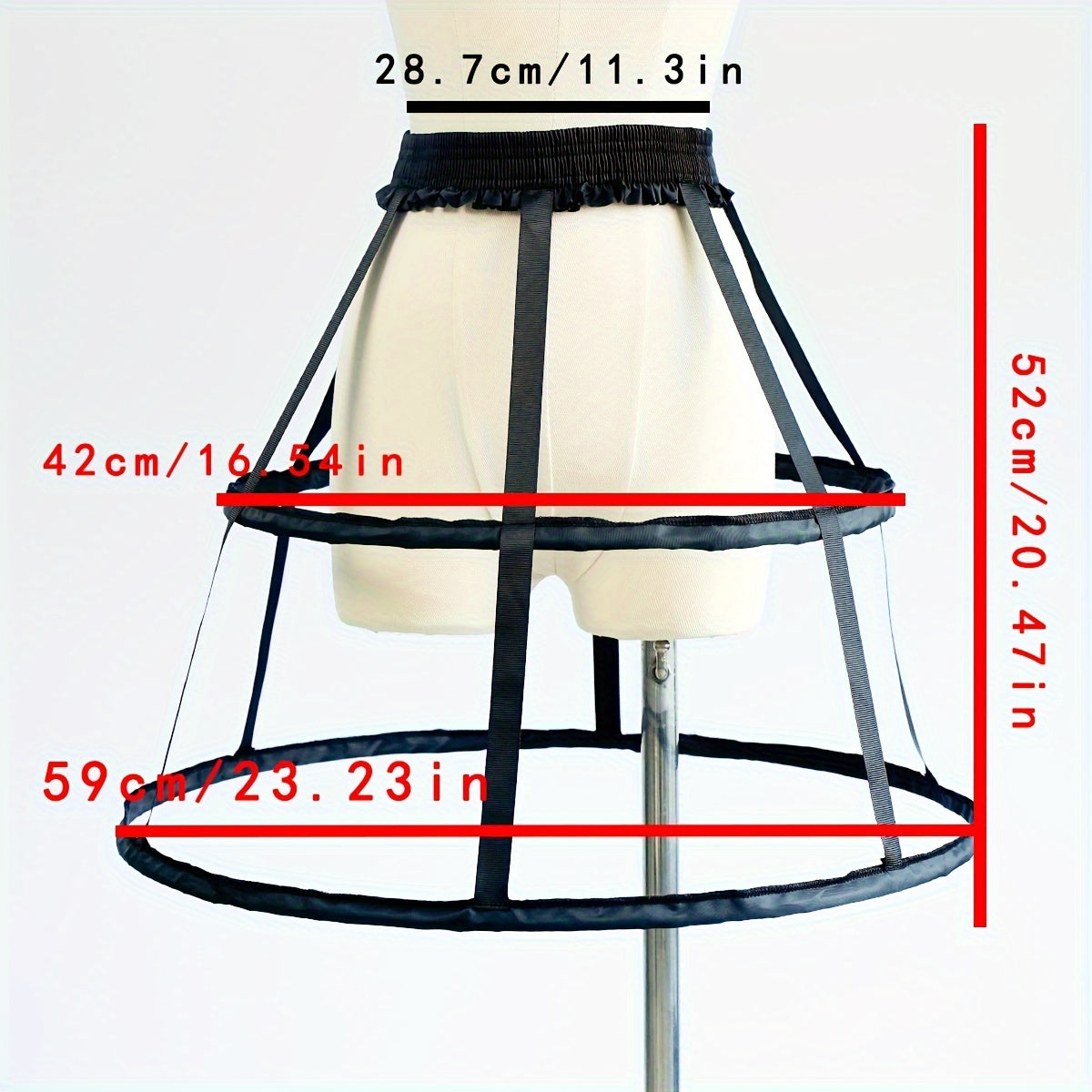 enagua de crinolina de doble aro para mujer de poliéster para vestidos de boda y noche