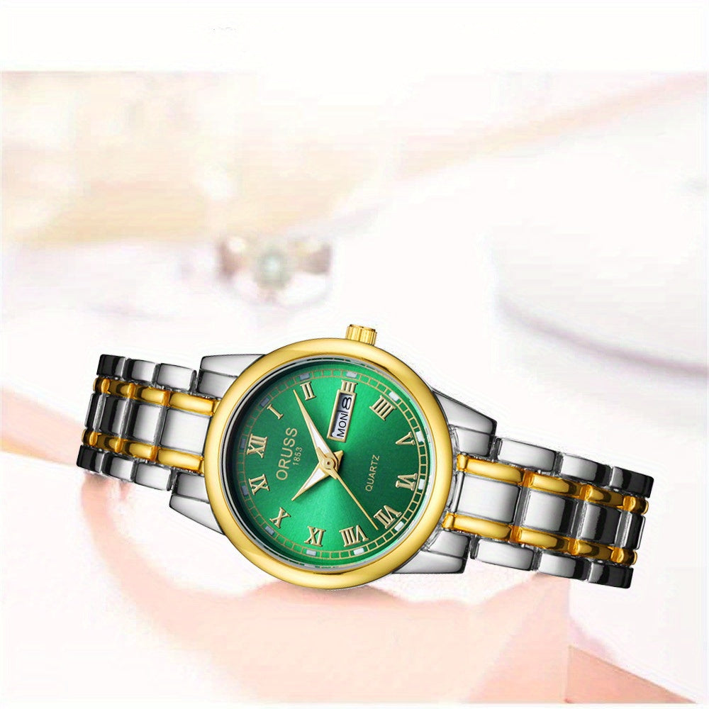 Ladies Quartz Watch with Calendar and Luminous Features for Daily Life and Travel