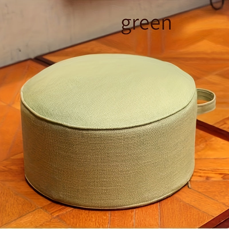 Circular Ottoman Footstool Fabric Minimalist Living Room Seating No Electricity