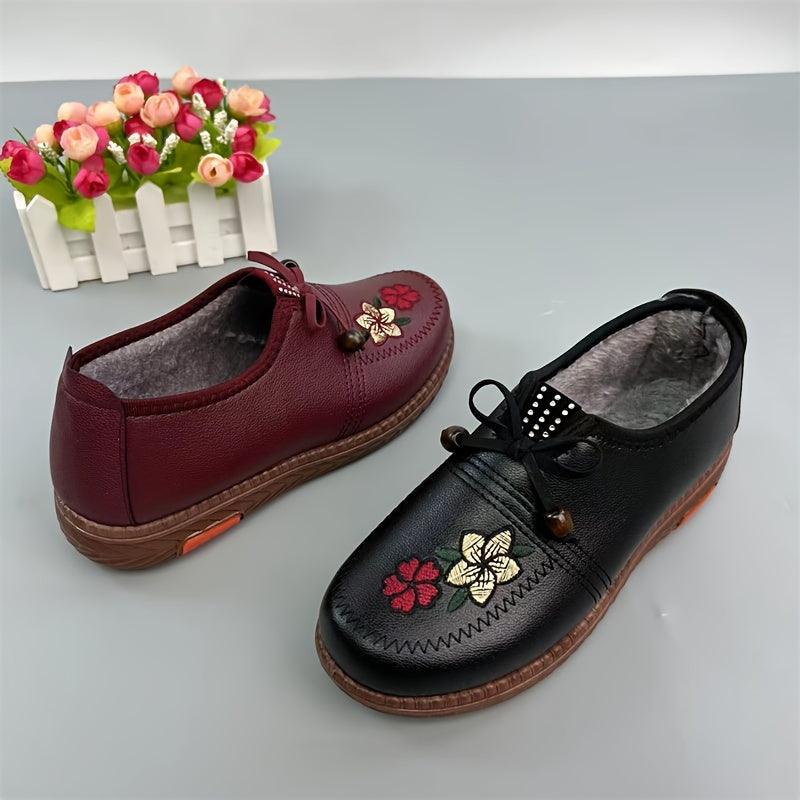 Ayollar uchun qishki issiq tekis tagli, sirpanishga qarshi, kundalik qisqa botinkalar